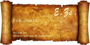 Eck Zsolt névjegykártya